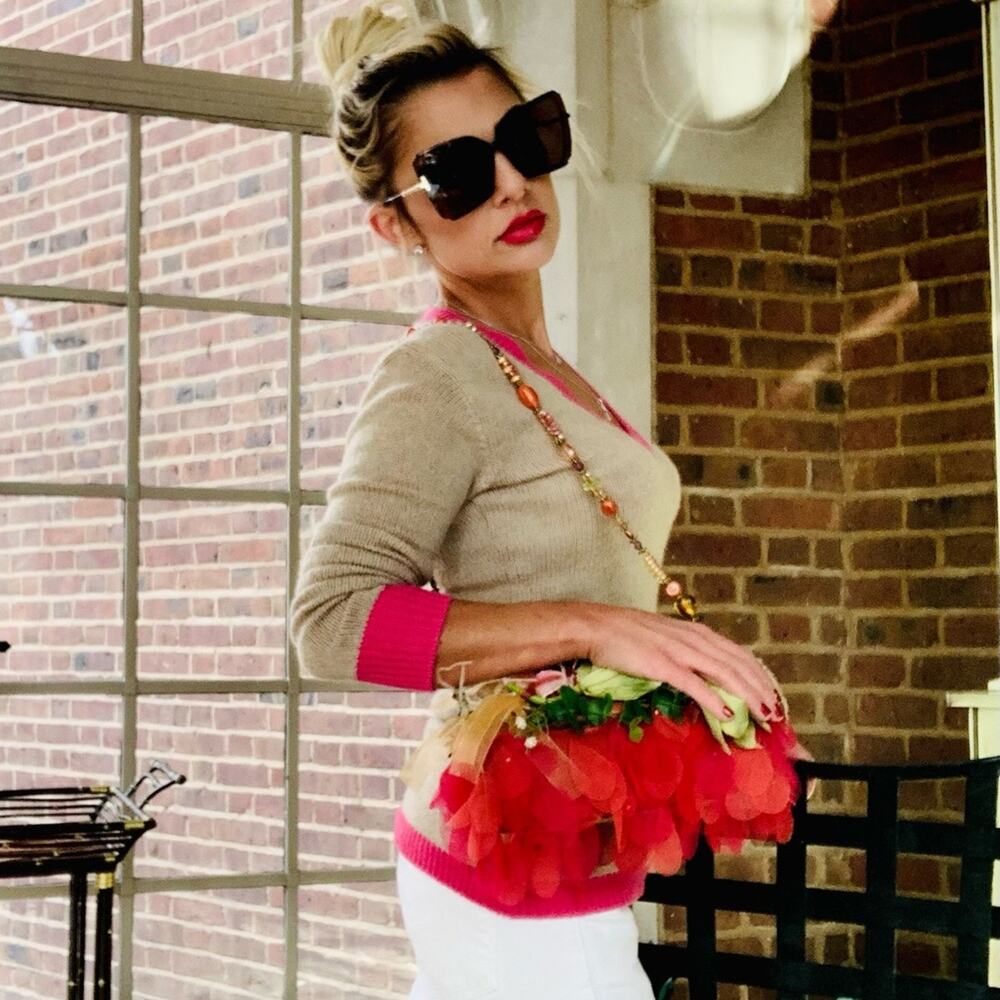 Prada Beige/Hot Pink Wool Sweater Size 36IT/XS